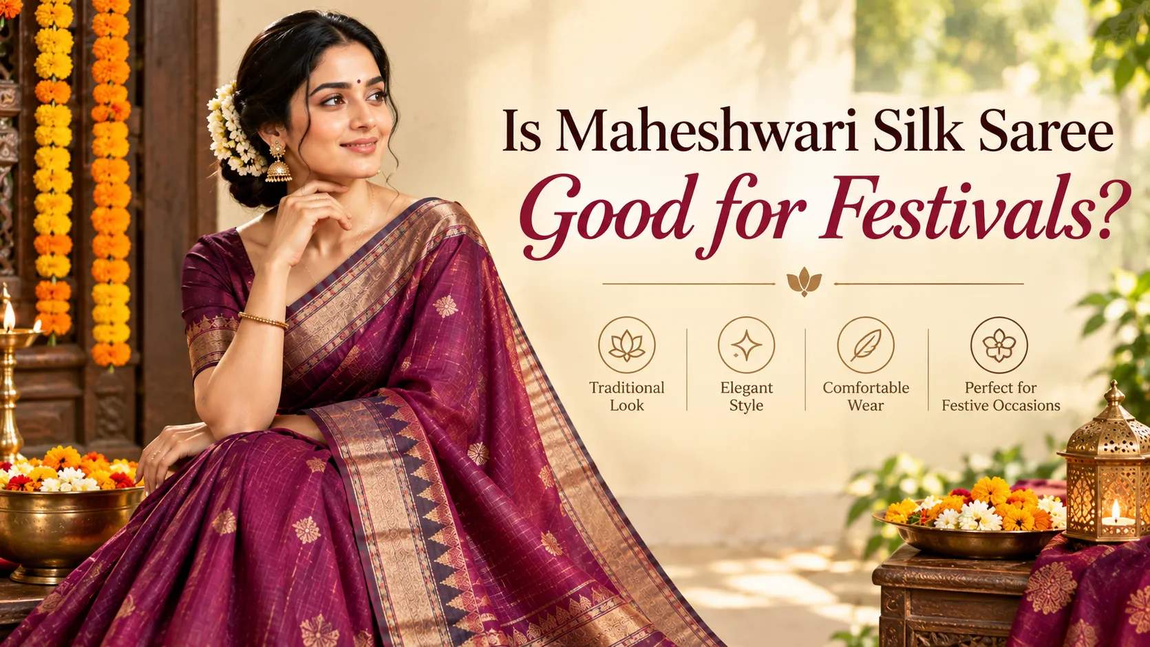Is Maheshwari Silk Saree Good for Festivals?