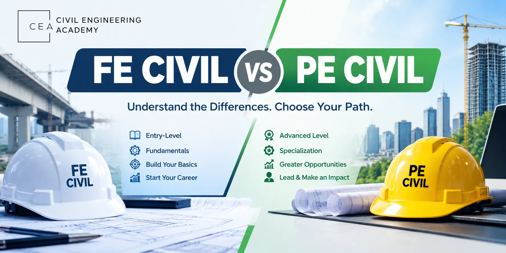 FE Civil vs. PE Civil: Format, Difficulty, Prep Time & More