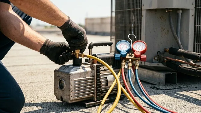 How to Evacuate an AC or Refrigeration System: Vacuum Pump Setup, Micron Readings and Common Mistakes