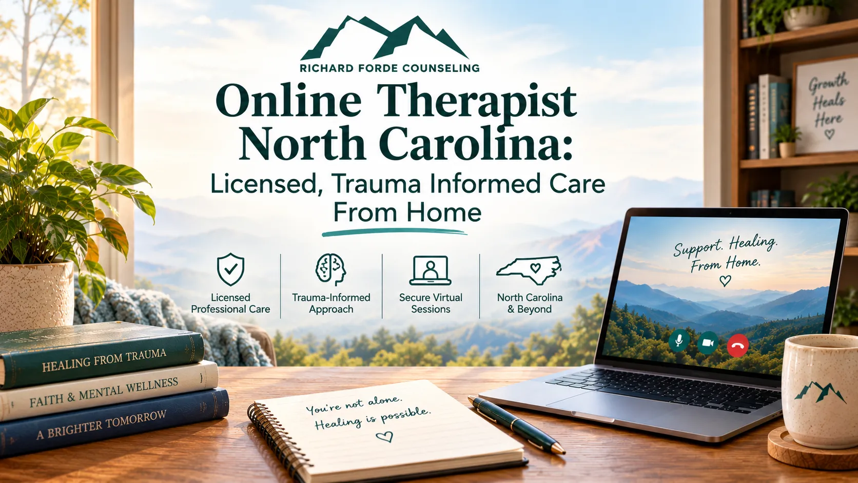 Online Therapist North Carolina: Licensed, Trauma Informed Care From Home