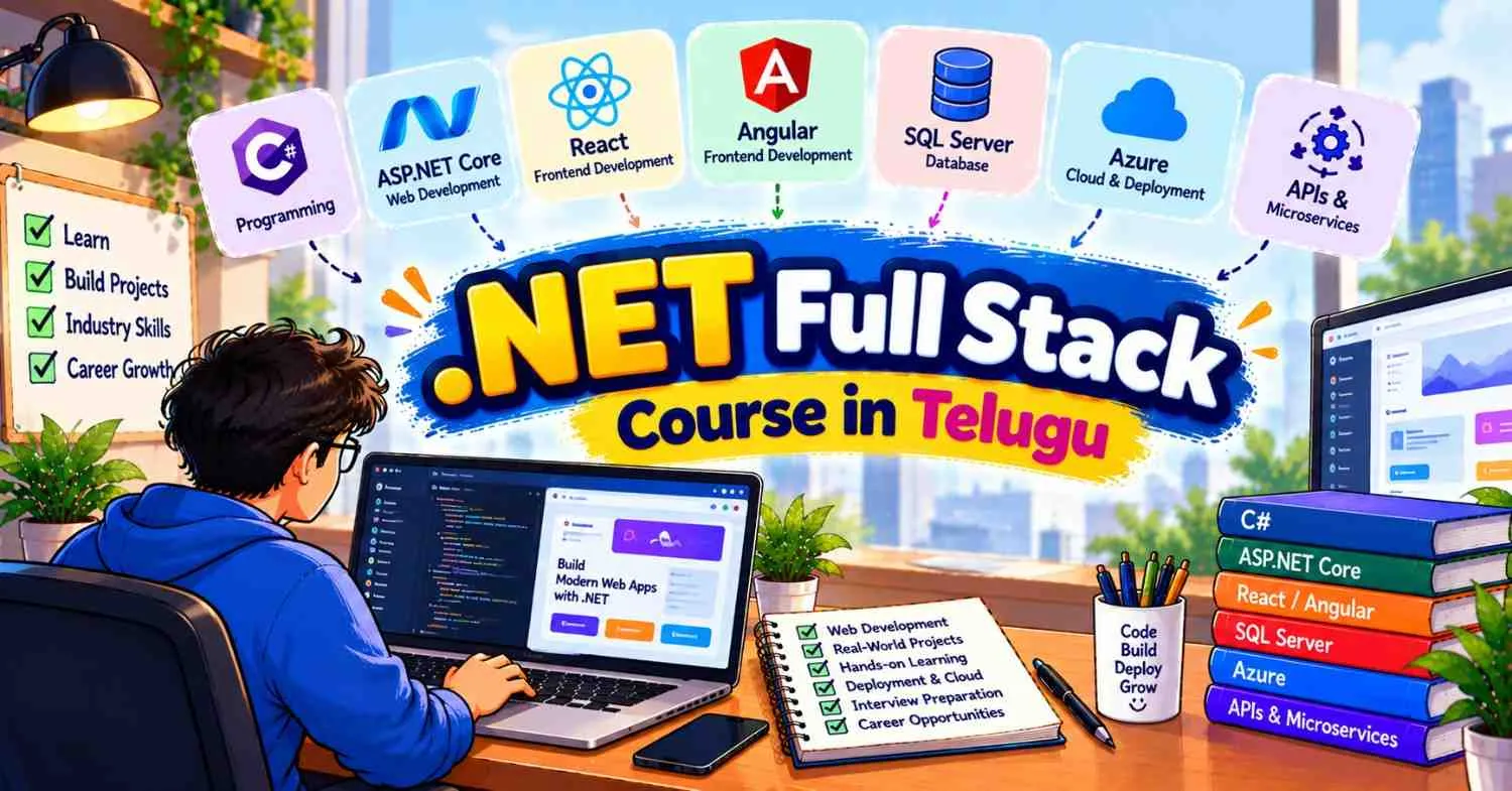 How Do Frontend, Backend, APIs, and Databases Work Together in a .NET Full Stack Course in Telugu?