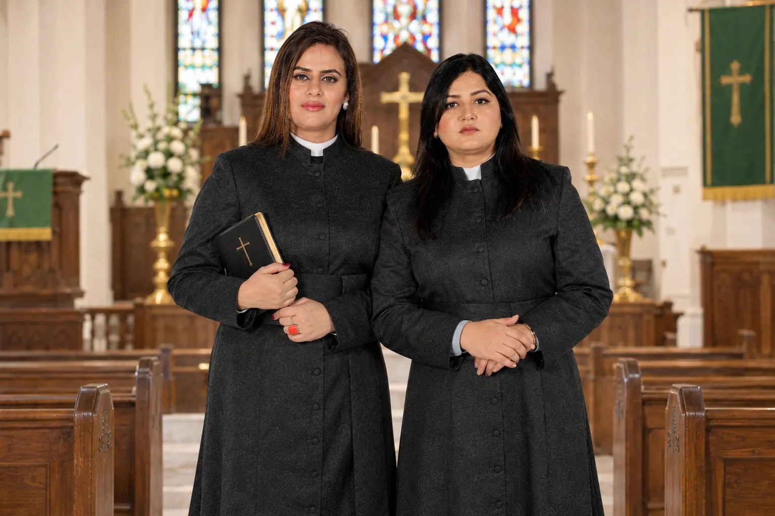 What Does Black Communicate Through Clergy Robes for Women?
