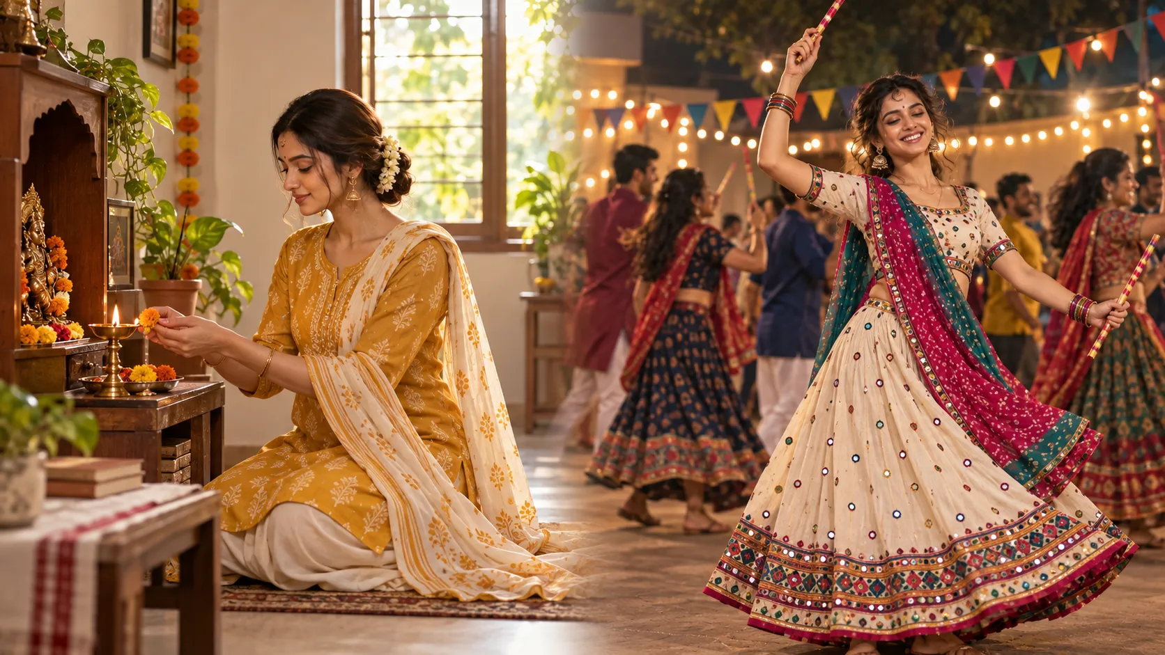 Navratri Outfit Ideas for Women: From Puja Mornings to Garba Nights