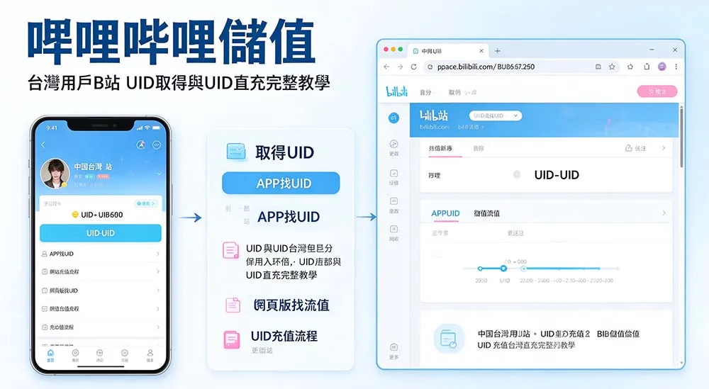 嗶哩嗶哩儲值｜台灣使用者 B 站 UID 取得與 UID 直充完整教學
