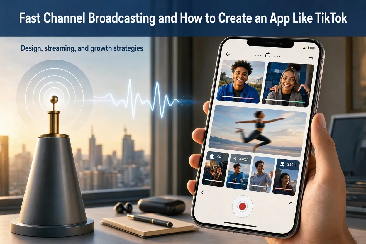 Fast Channel Broadcasting and How to Create an App Like TikTok