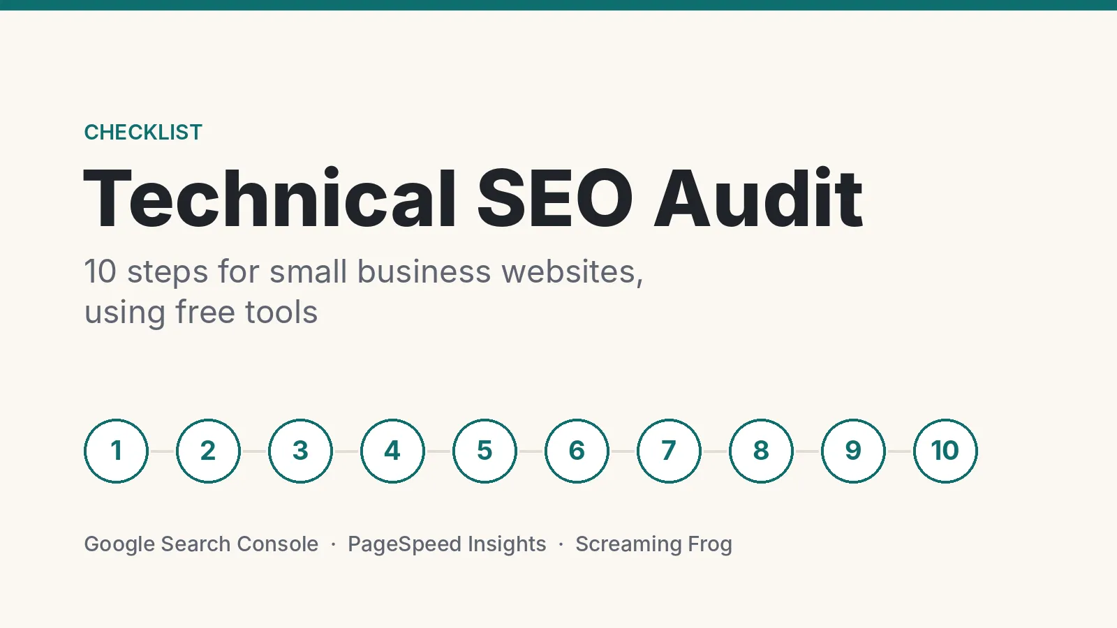 How to Run a Technical SEO Audit on a Small Business Website (10-Step Checklist)