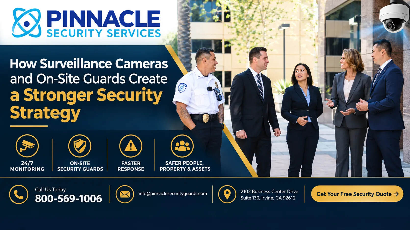 How Surveillance Cameras and On-Site Guards Create a Stronger Security Strategy