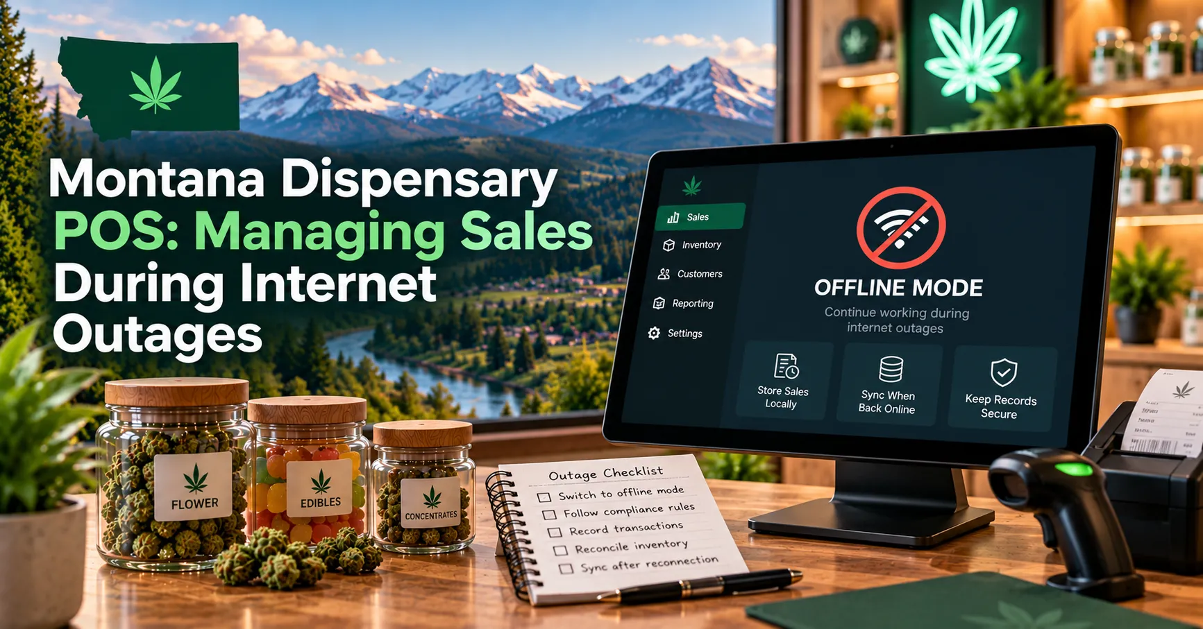 Montana Dispensary POS: Managing Sales During Internet Outages