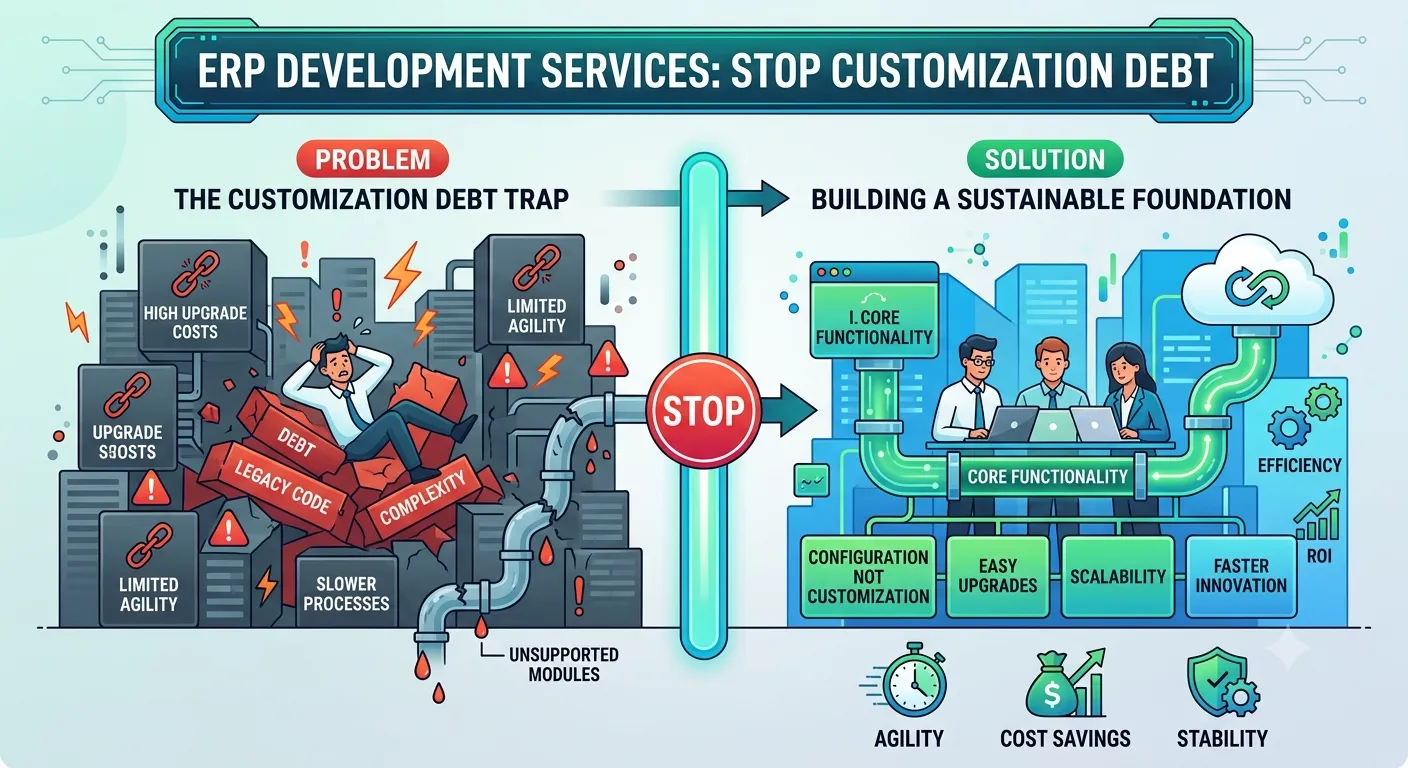 ERP Development Services: Stop Customization Debt