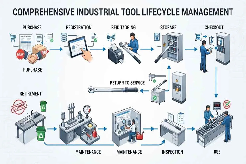 RFID Tool Cabinet for Tool Lifecycle Management: Managing Tools From Registration to Retirement