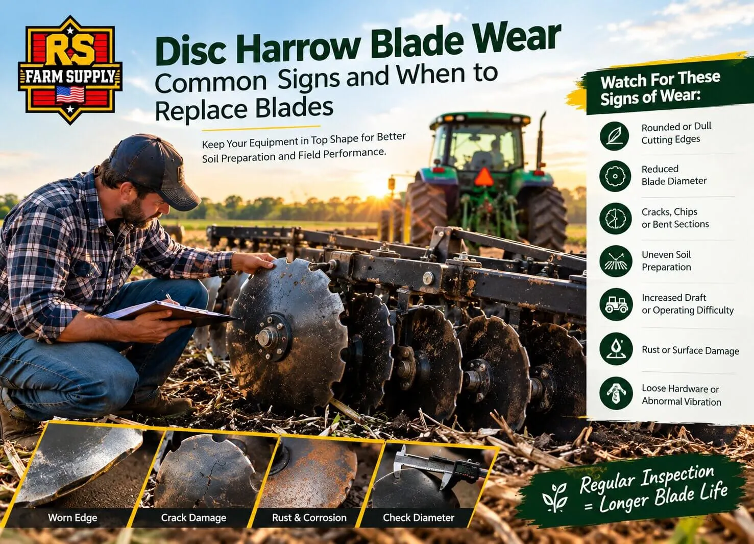 Disc Harrow Blade Wear: Common Signs and When to Replace Blades
