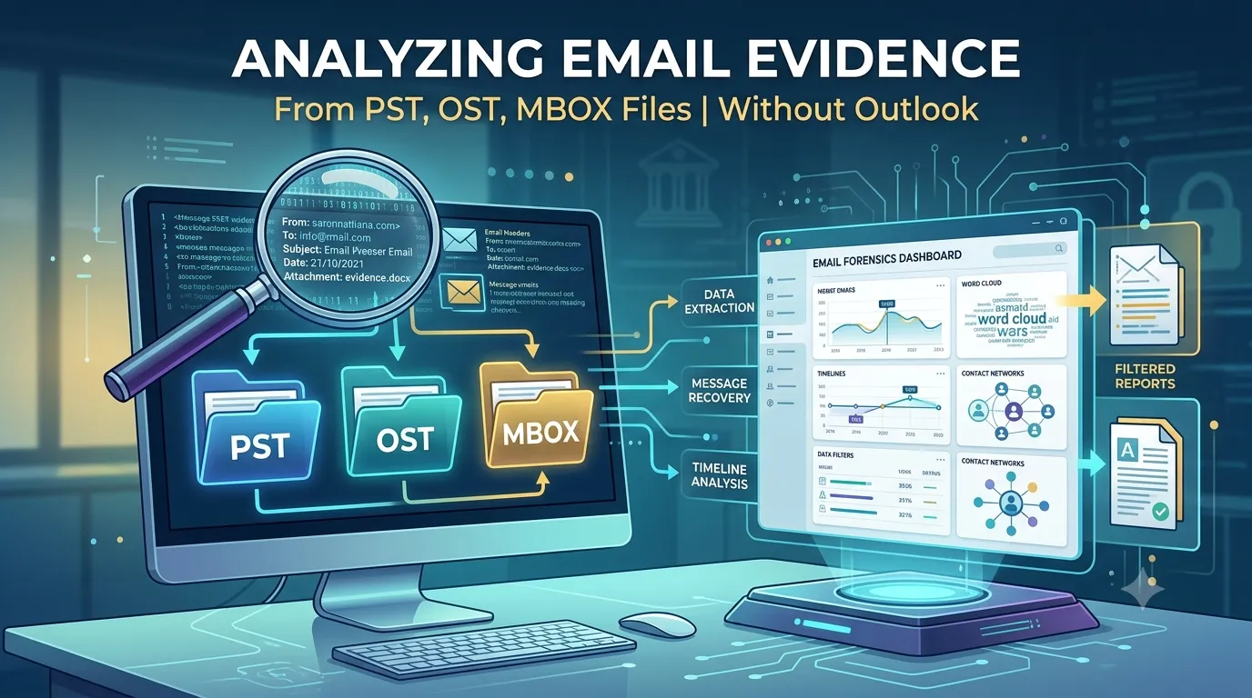 How to Analyze Email Evidence from PST, OST, and MBOX Files Without Outlook?
