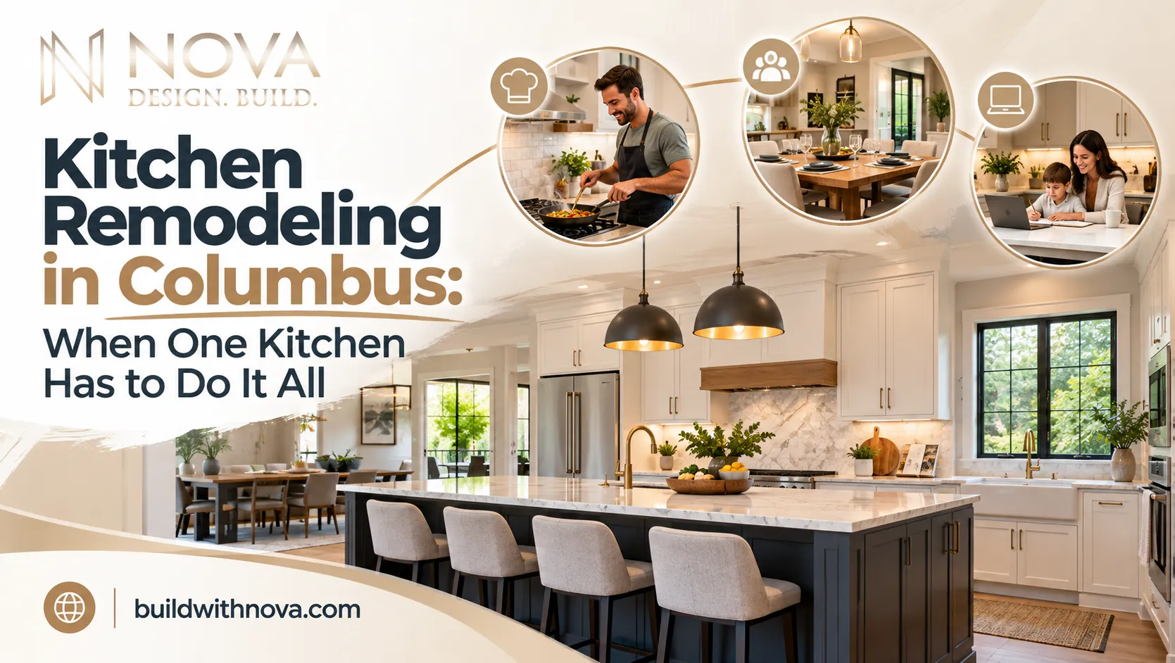 Kitchen Remodeling in Columbus: When One Kitchen Has to Do It All