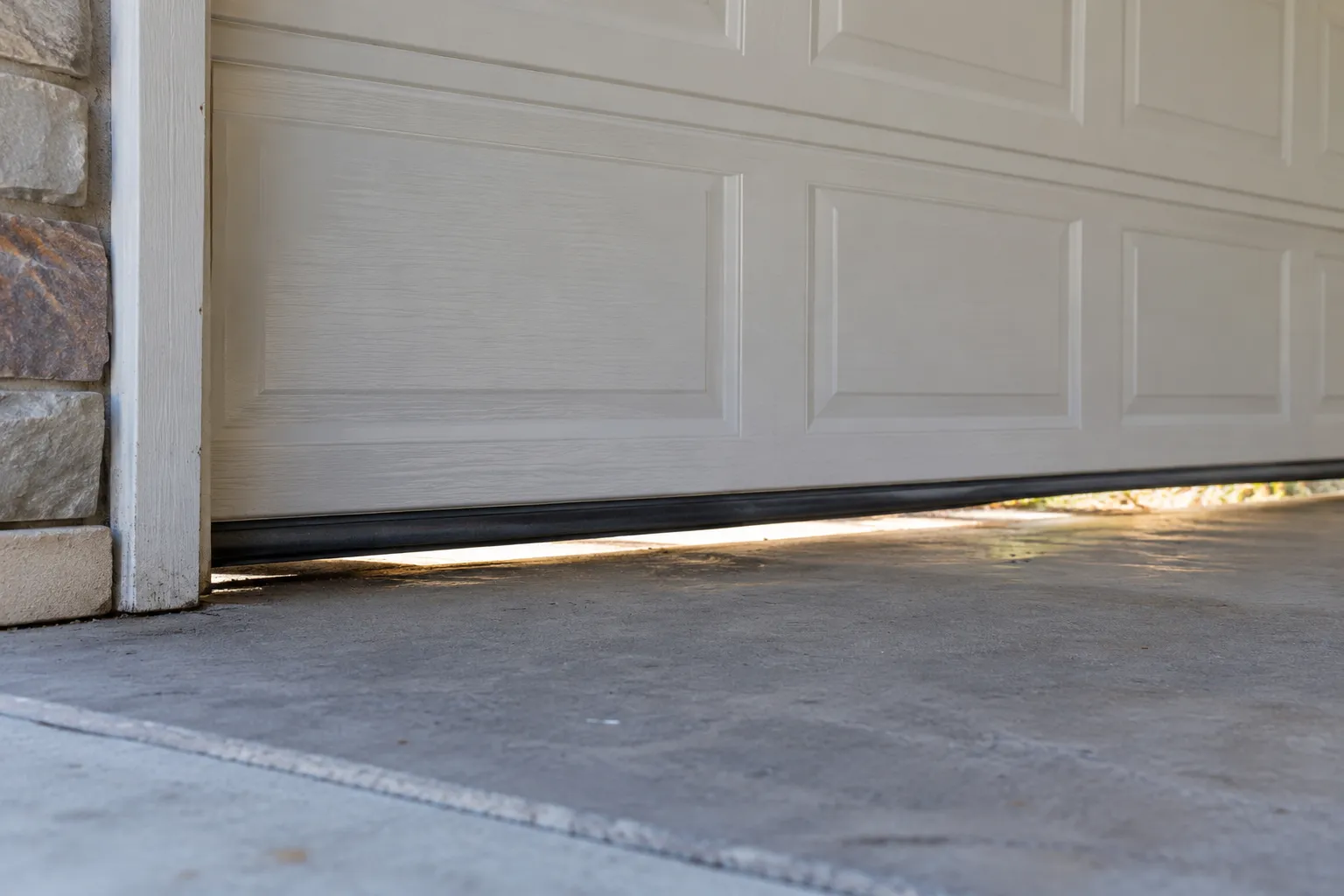How an Uneven Garage Floor Can Leave a Gap Under a Brand-New Garage Door