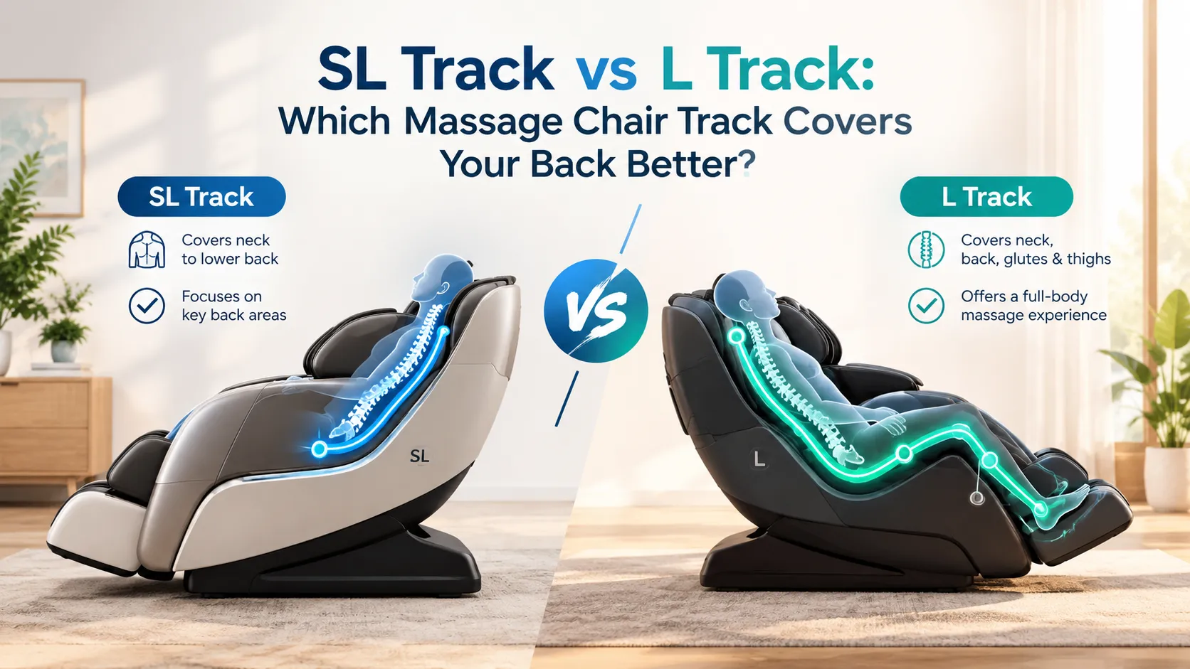 SL Track vs L Track: Which Massage Chair Track Covers Your Back Better?