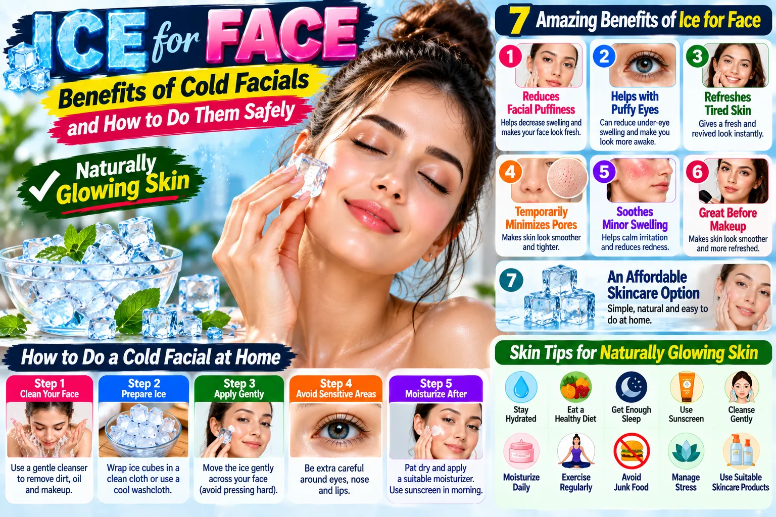 Ice for Face: Benefits of Cold Facials and How to Do
