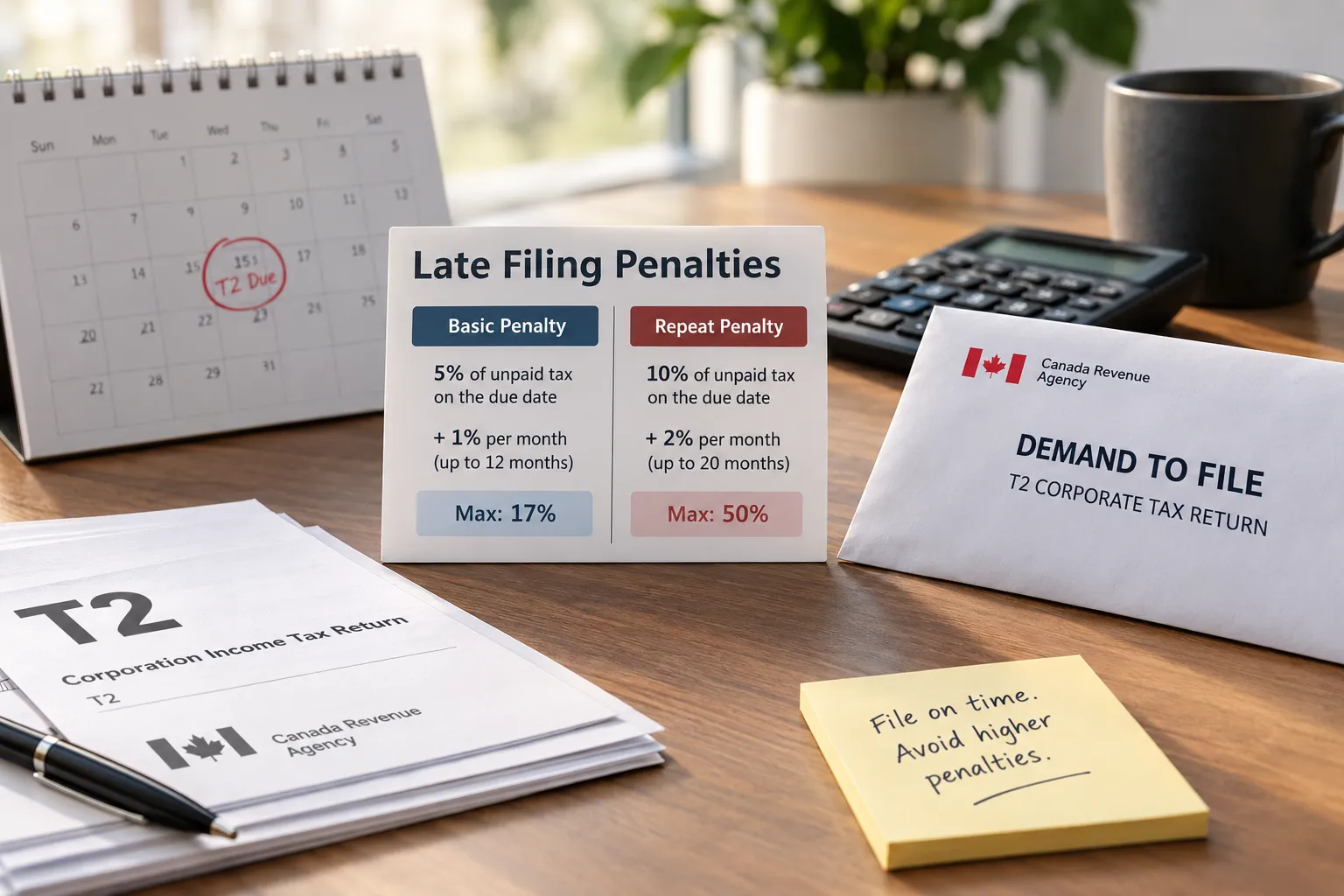 The T2 Repeat Late-Filing Penalty: When 5% Becomes 10%