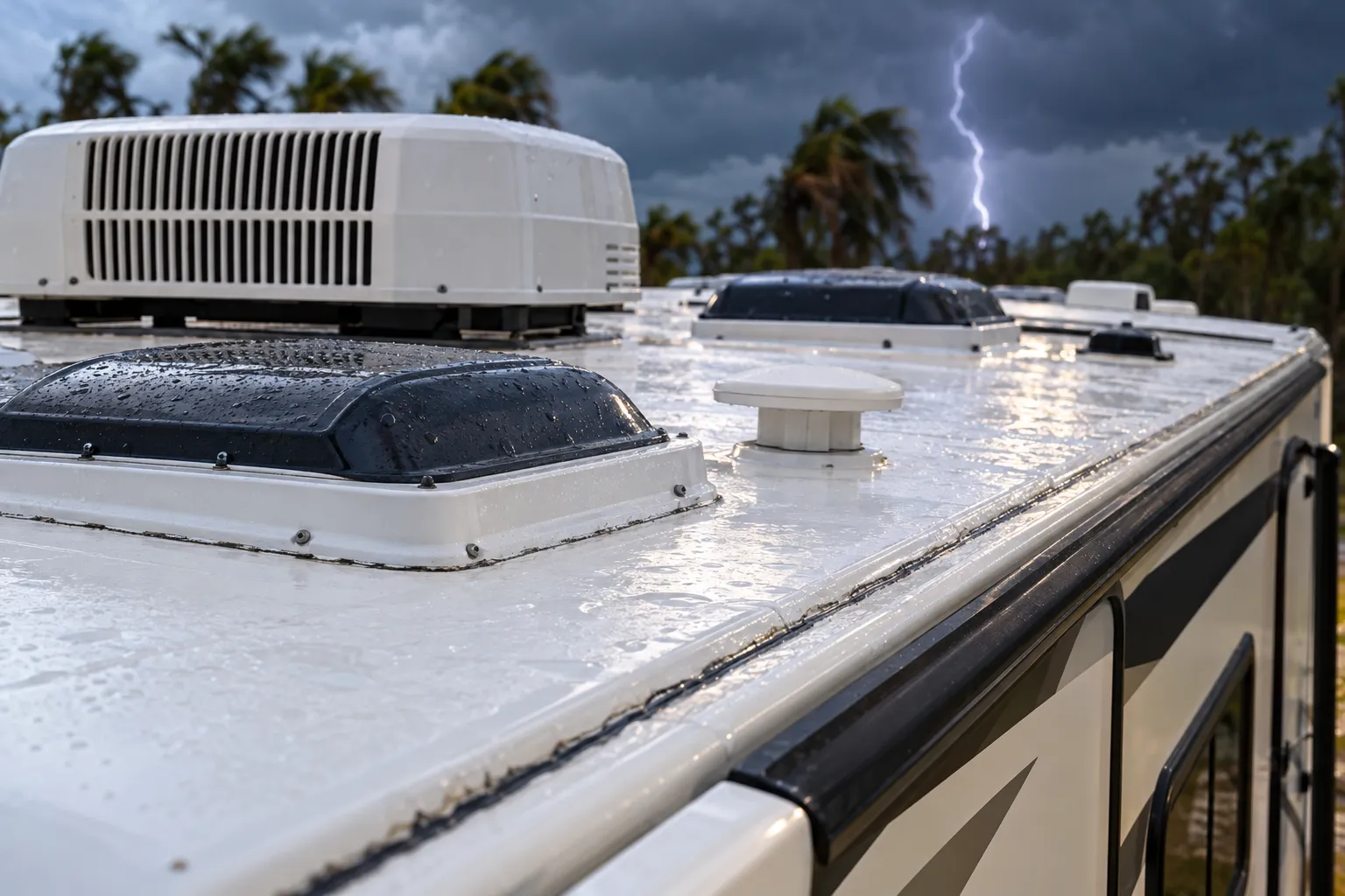 Which RV Roof Areas Are Most Vulnerable Before and After Major Storms