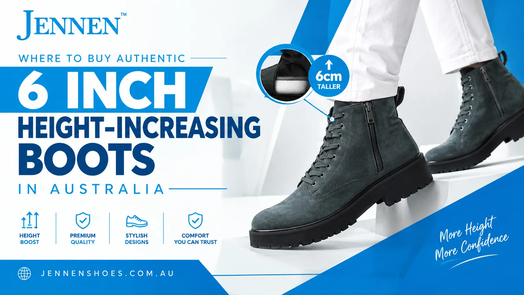 Where to Buy Authentic 6 Inch Height-Increasing Boots in Australia