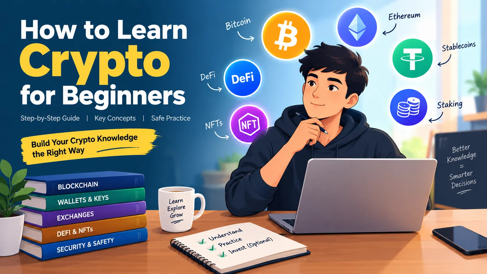 Learn Crypto: A Complete Beginner's Guide to Getting Started in 2026