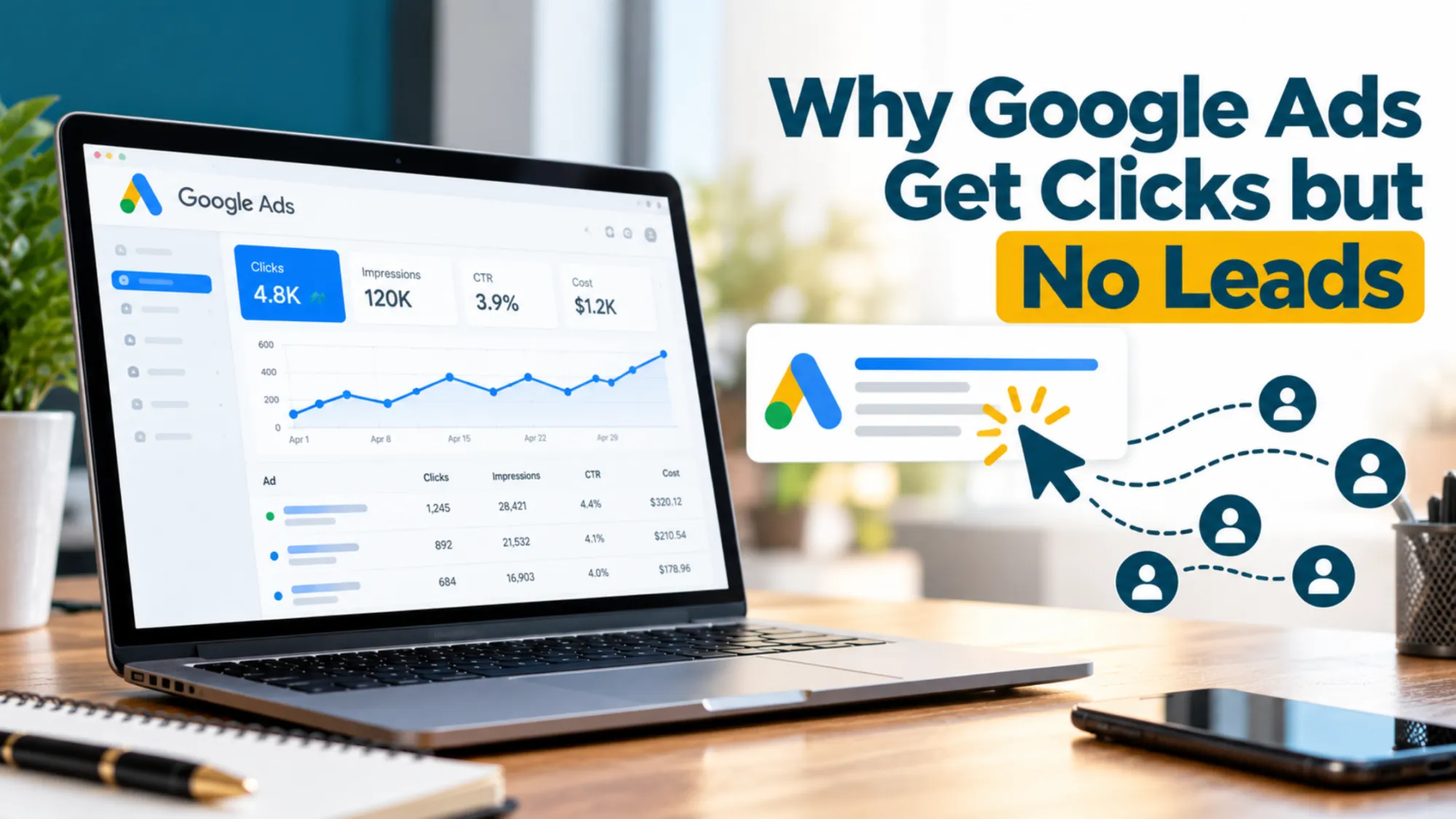 Why Google Ads Get Clicks but No Leads