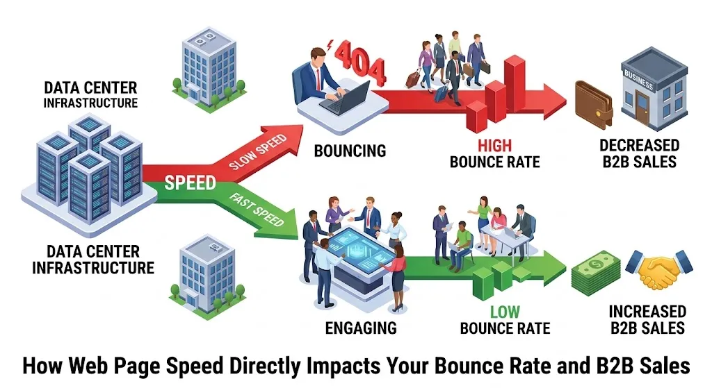 How Web Page Speed Directly Impacts Your Bounce Rate and B2B Sales