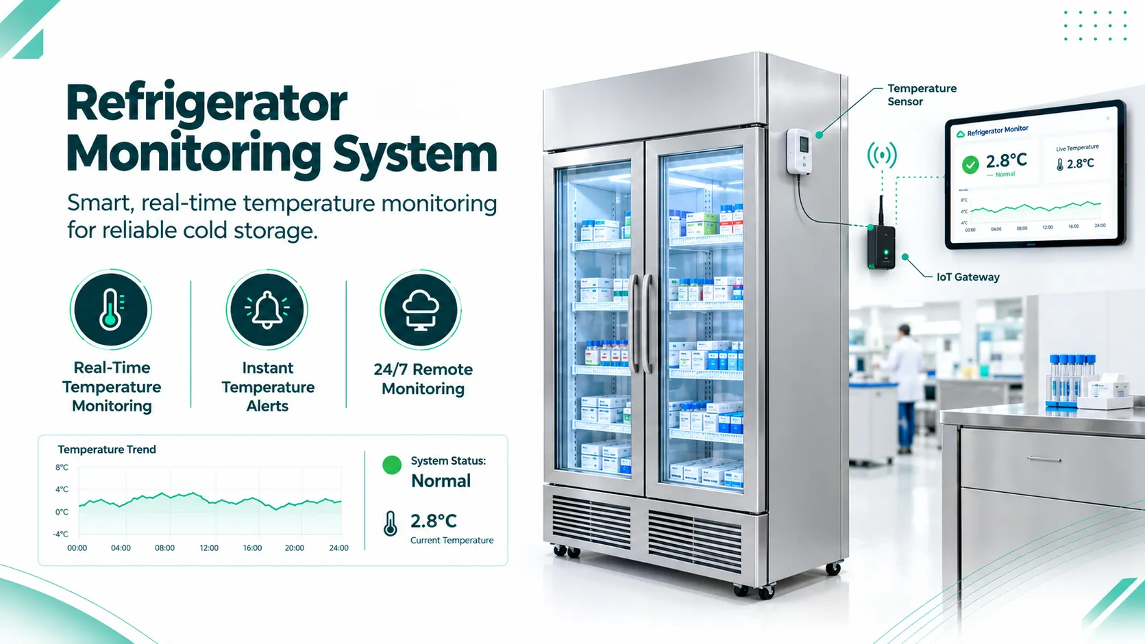 Refrigerator Monitoring System in UAE: Smart Temperature Monitoring for Food Safety, Healthcare, and Business Efficiency