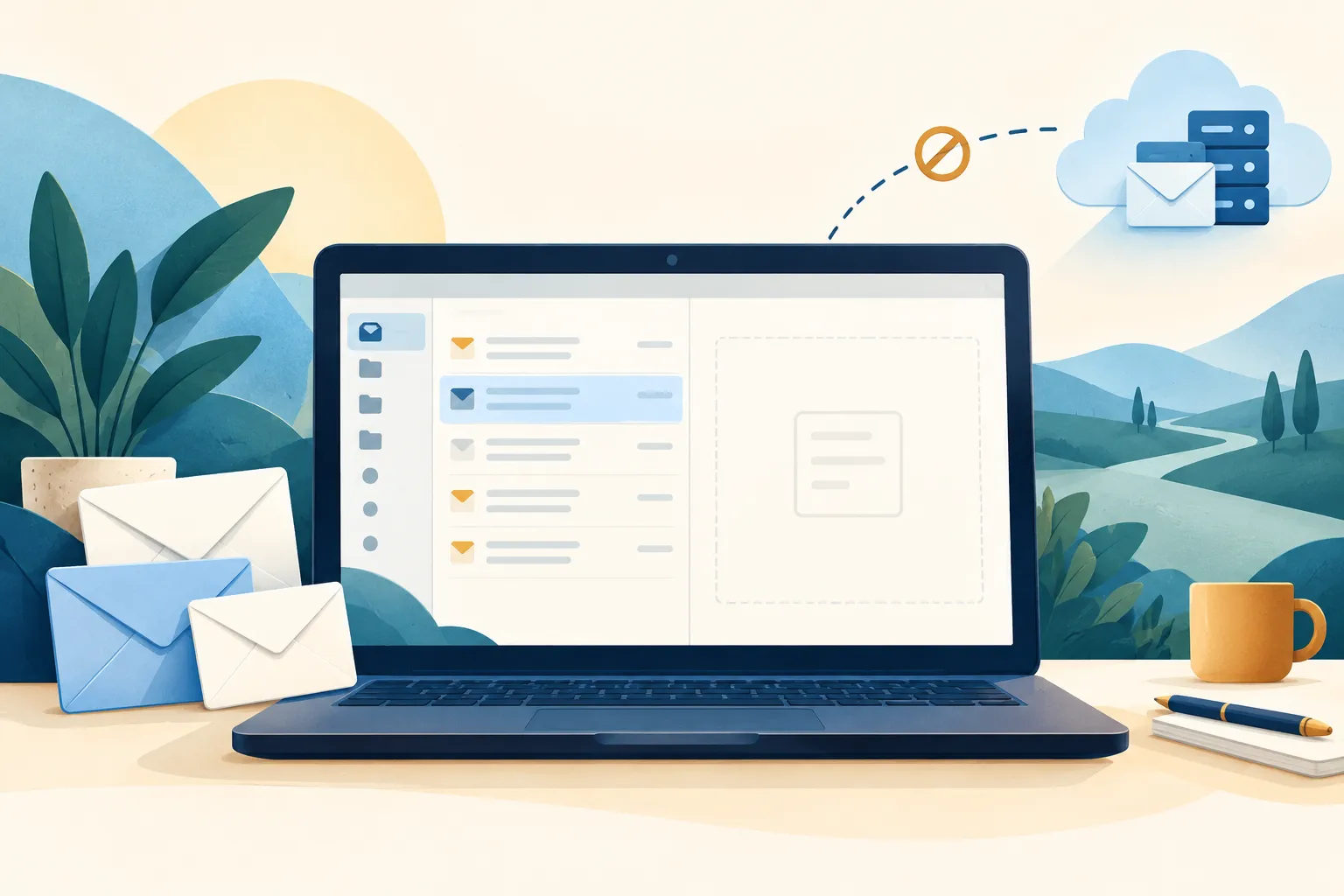 Thunderbird shows the subject but not the message offline: what to check