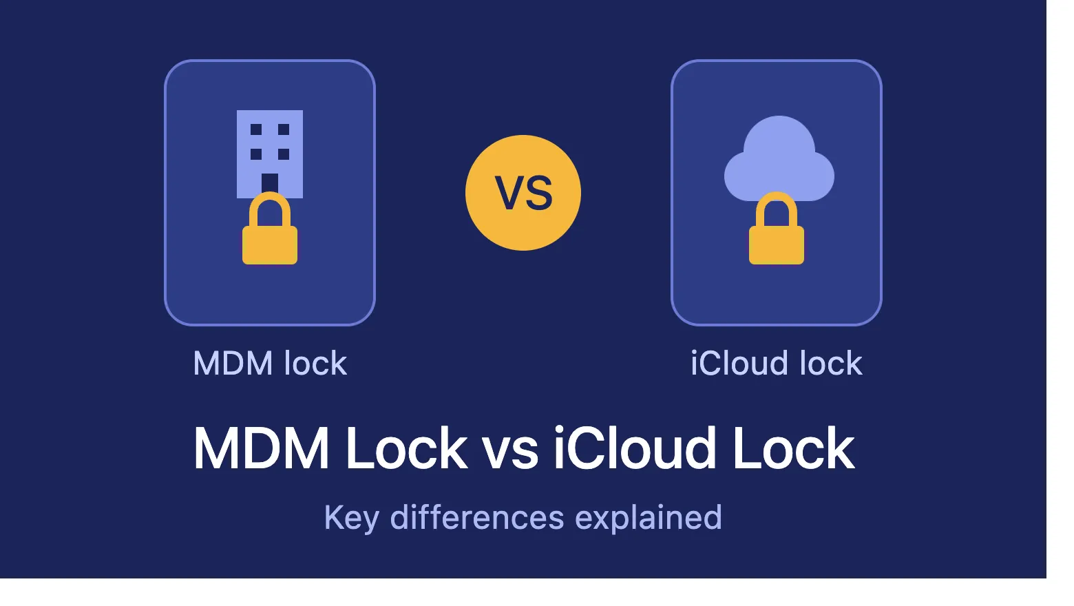 MDM Lock vs iCloud Lock: Key Differences Explained