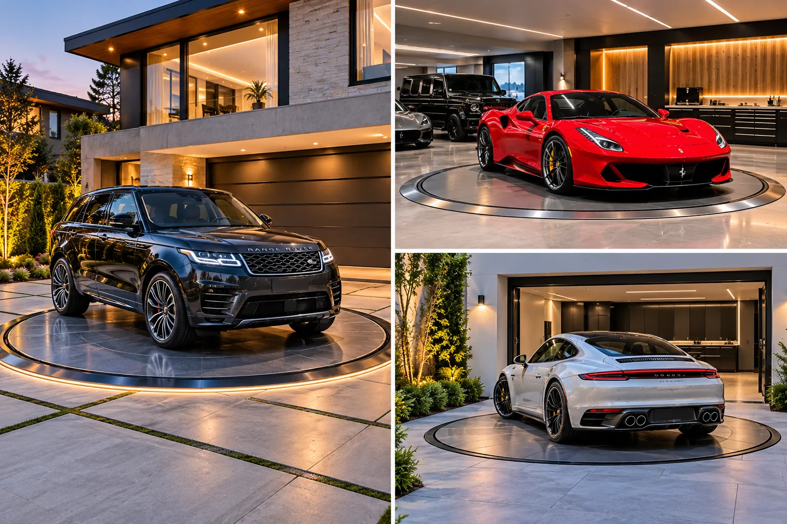 Motorized Driveway Turntable for Convenient Parking and Effortless Vehicle Maneuvering