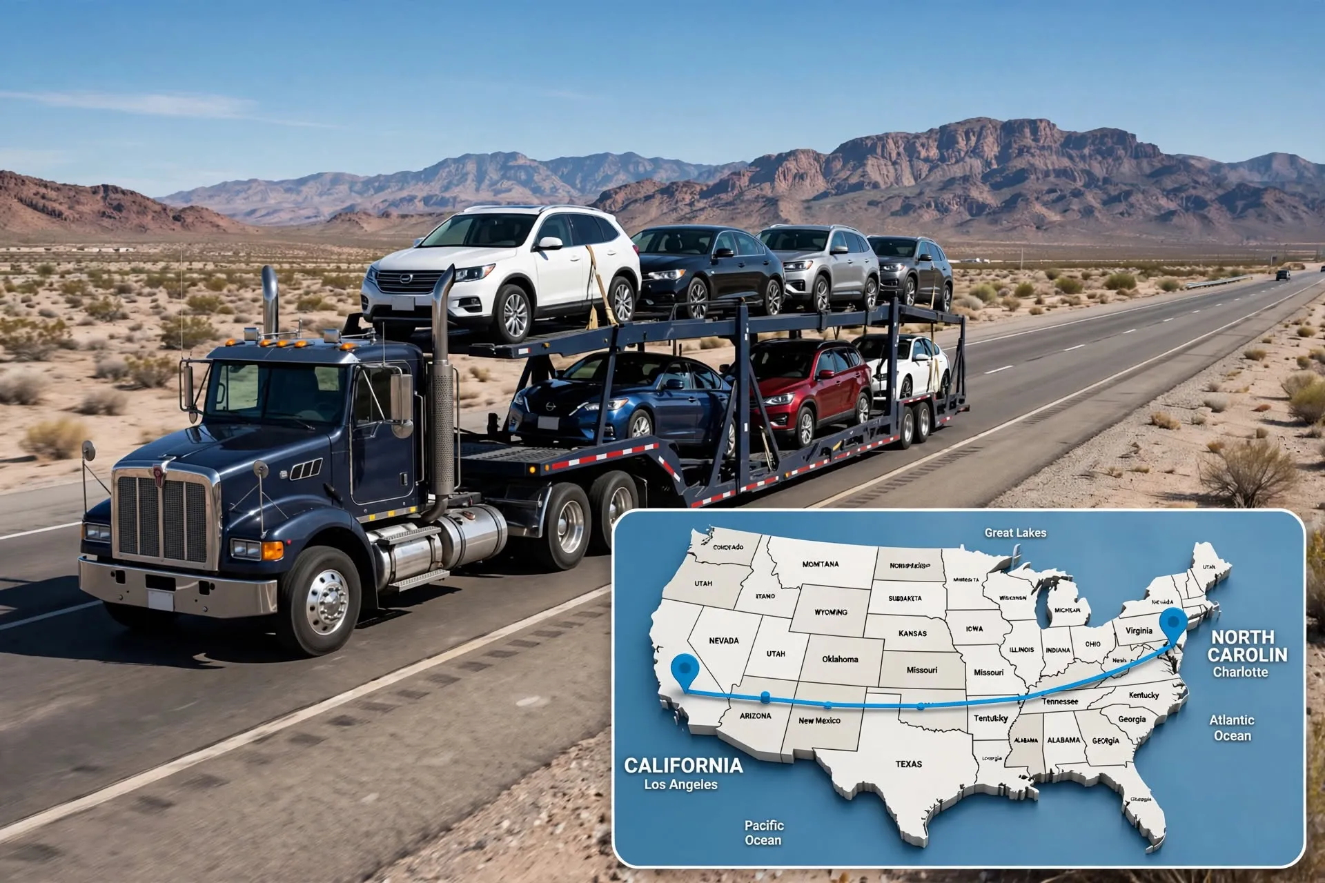 Ship Car from North Carolina to California: Questions to Ask Before Booking