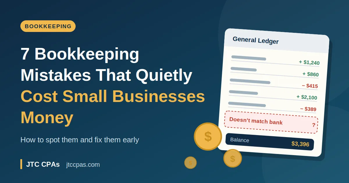 7 Bookkeeping Mistakes That Quietly Cost Small Businesses Money