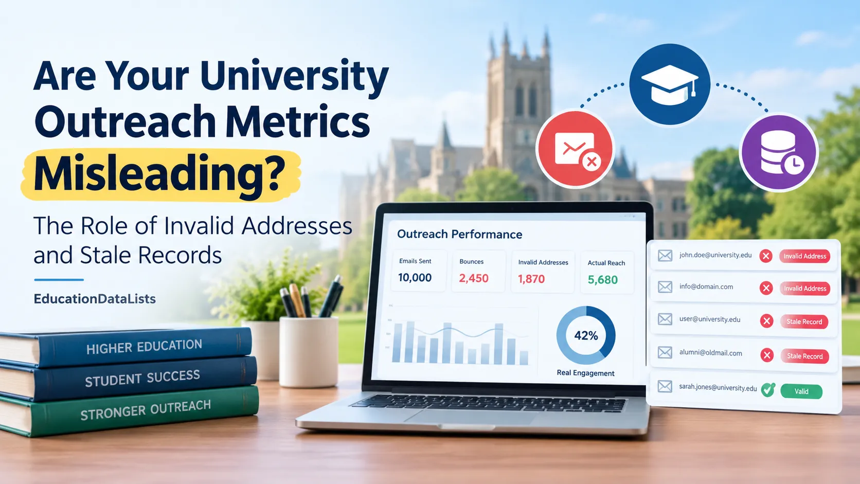 Are Your University Outreach Metrics Misleading? The Role of Invalid Addresses and Stale Records | EducationDataLists