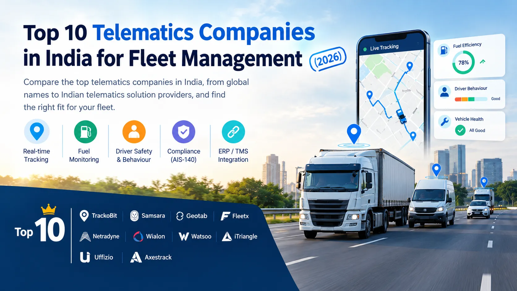 Top 10 Telematics Companies in India for Better Fleet Management