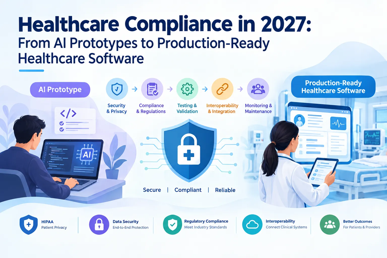 Healthcare Compliance in 2027: From AI Prototypes to Production-Ready Healthcare Software