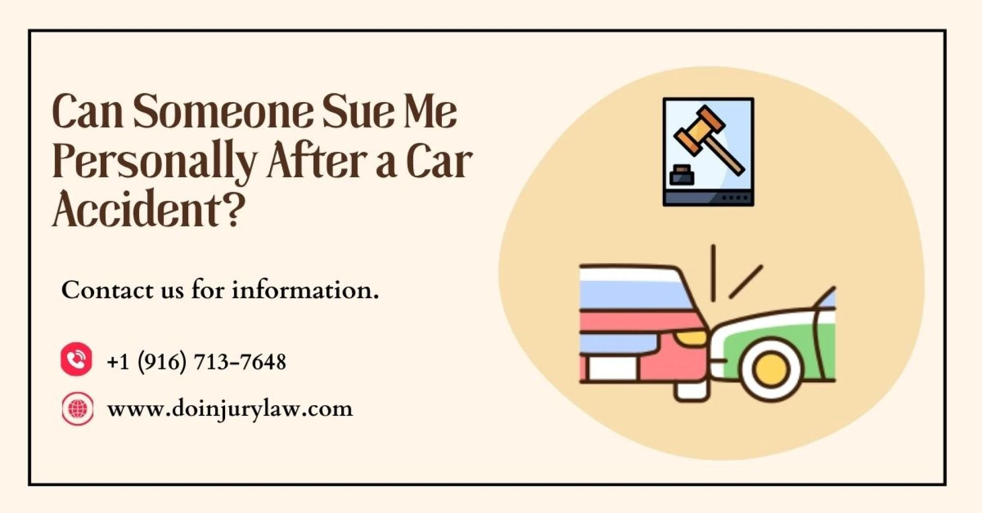 Is it Possible for Someone to Sue Me Personally After a Car Accident?