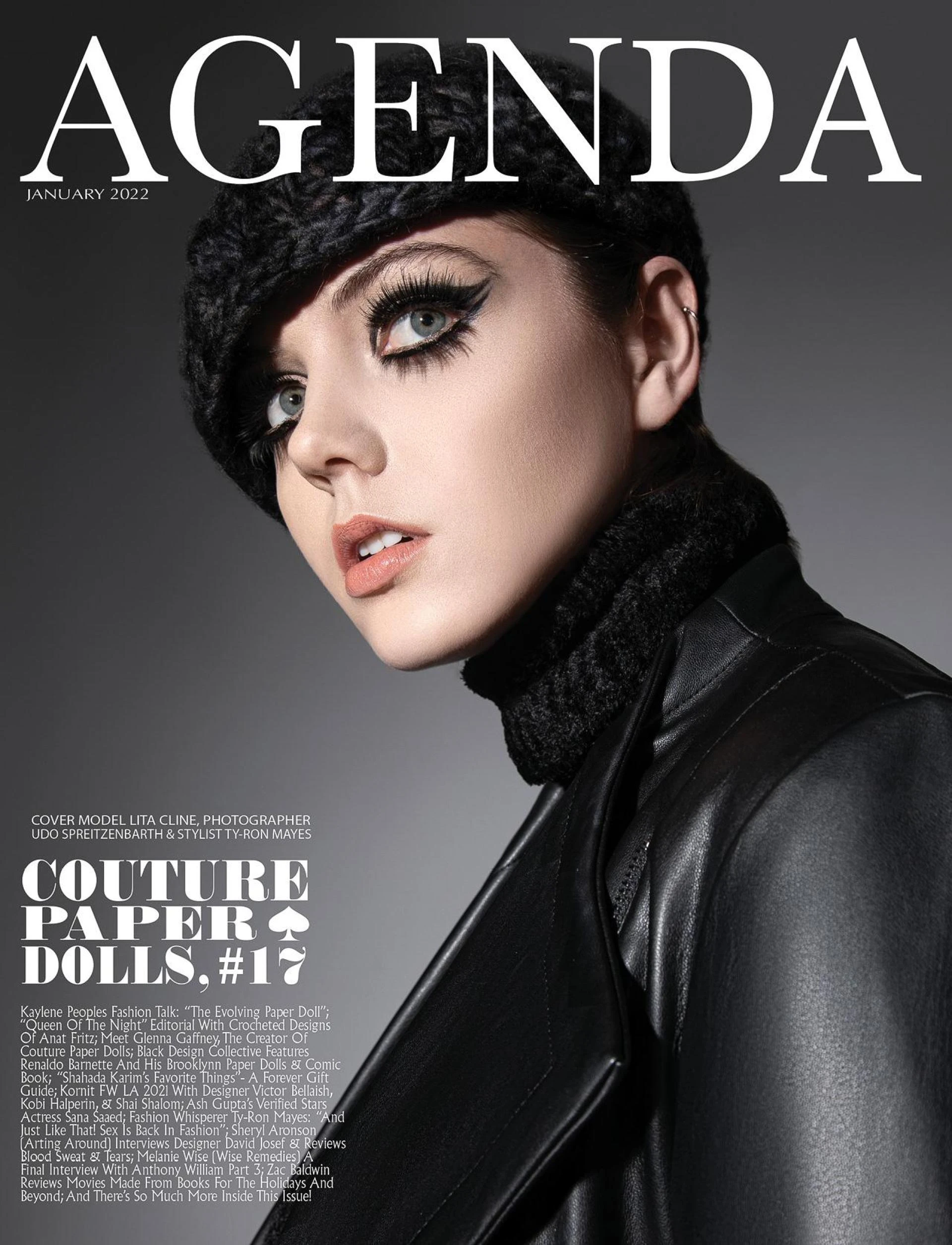 Agenda Magazine Introduces Lita Cline as the Face of Their Paper Doll-Themed Issue, Styled by Ty-Ron Mayes and Photographed by Udo Spreitzenbarth.