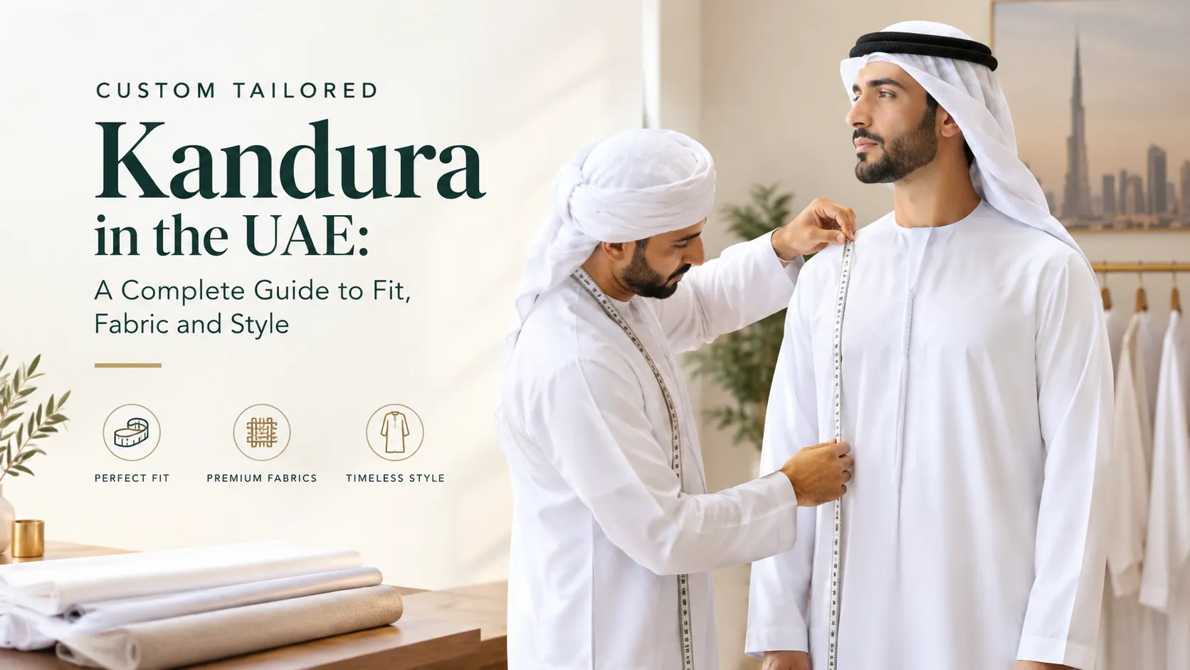 Custom Tailored Kandura in the UAE: A Complete Guide to Fit, Fabric and Style