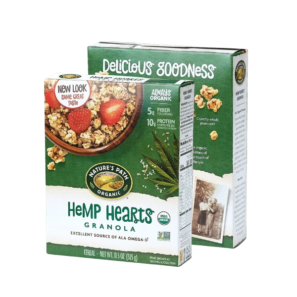 Custom Hemp Cereal Boxes And CBD Berry Oil Packaging | SirePrinting