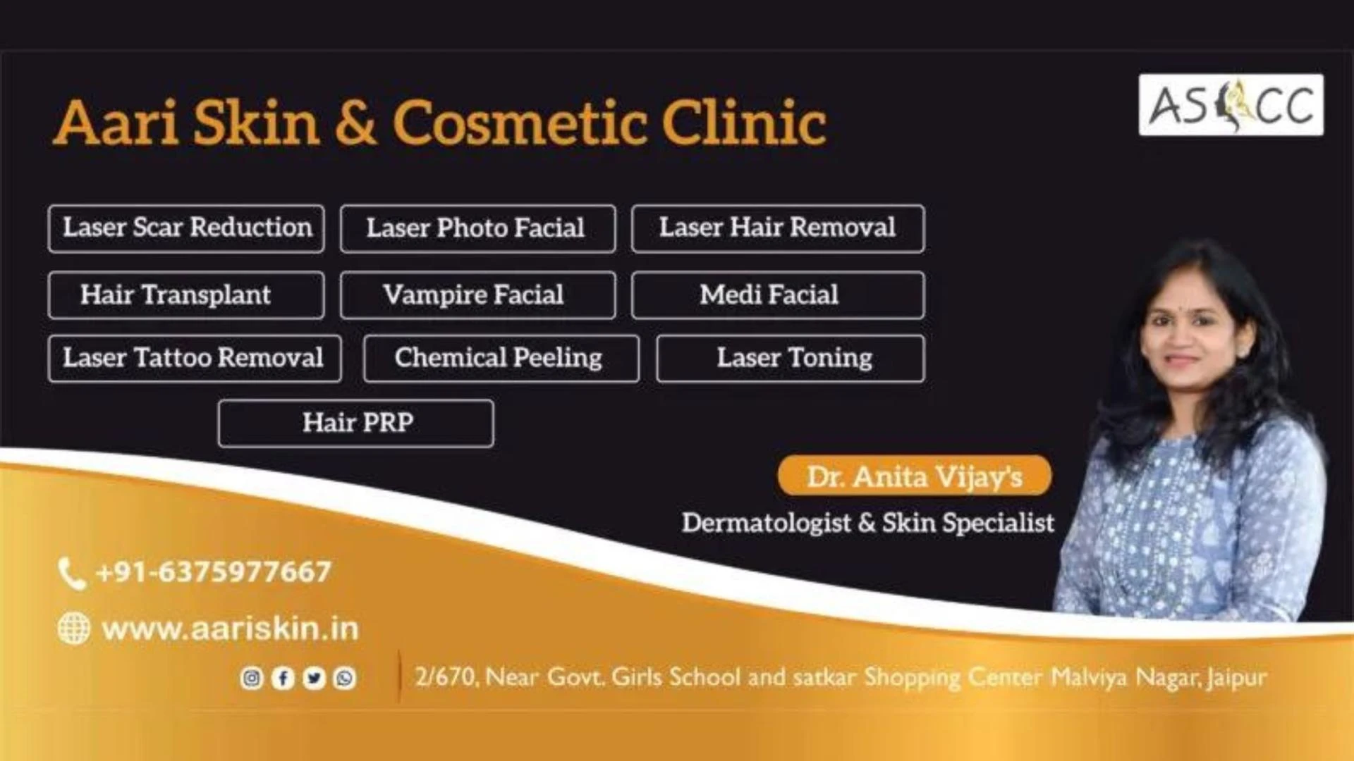Explore The List Of All Advanced Skin &amp; Hair Treatments Available At Aari Skin Clinic