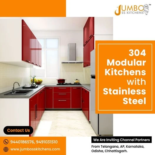 Jumbo SS Kitchens: Upgrade your Kitchen with Custom 304 Stainless Steel Cabinets
