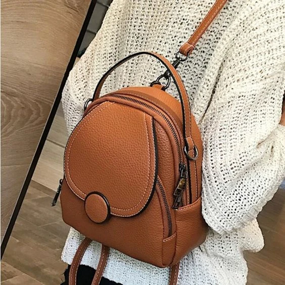 Leather Mini Backpack For Girls