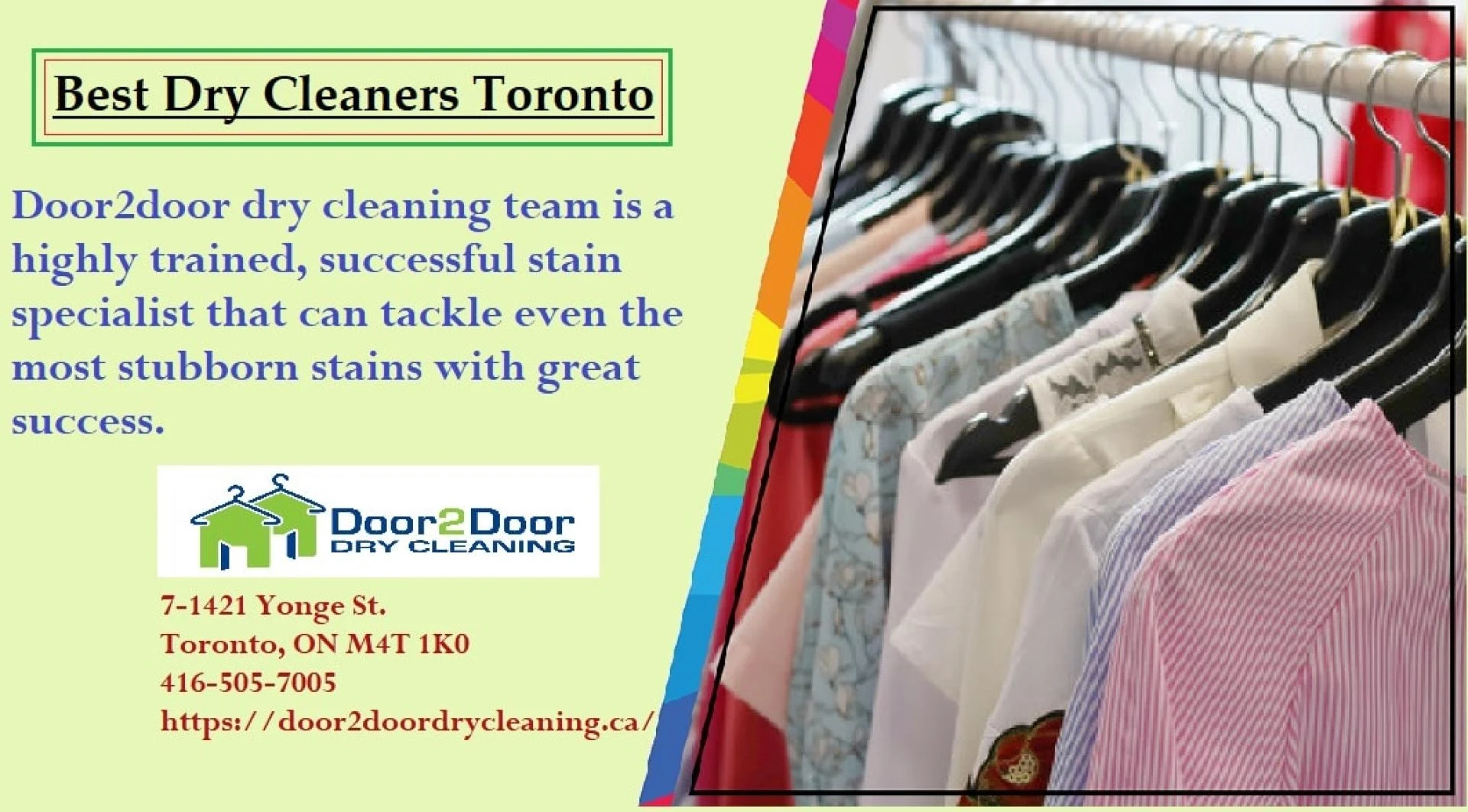 Best dry cleaners Toronto | Door2door Dry Cleaning