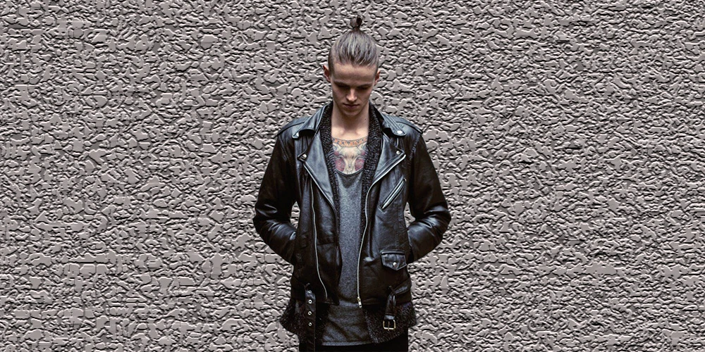 What are some common styles of men's leather jackets?