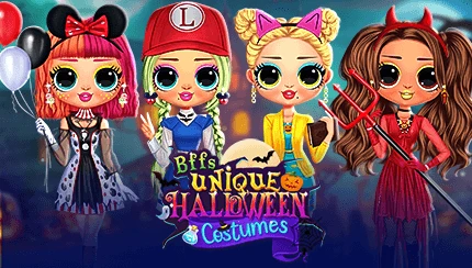 Where can I find free Halloween dress-up games for girls online?