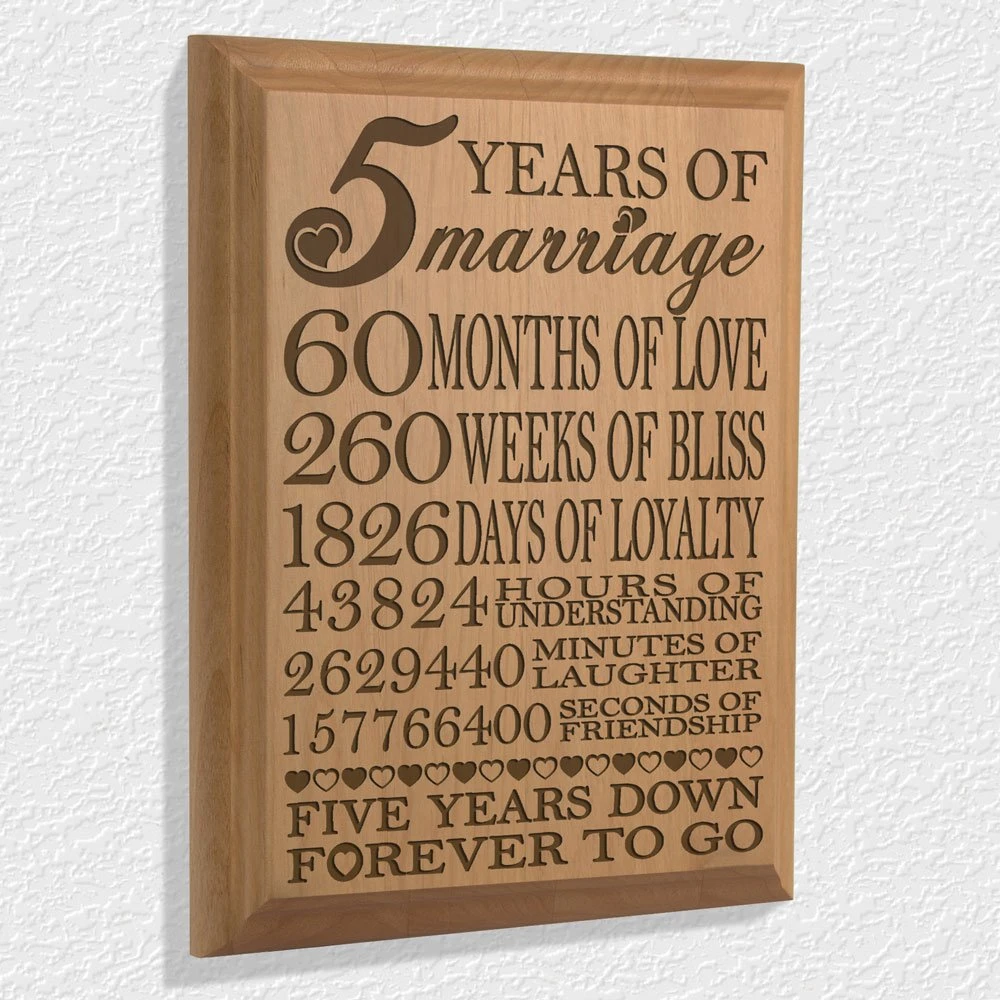 Innovative 5th Wedding Anniversary Presents For A Devoted Couple