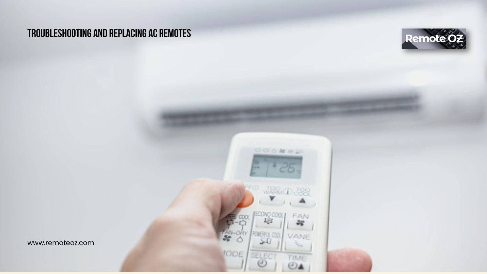 Troubleshooting and Replacing AC Remotes