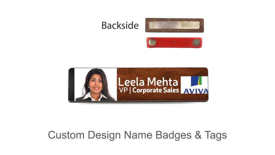 Design Name Badges &amp; Tags Online with Logo &amp; Text Printing