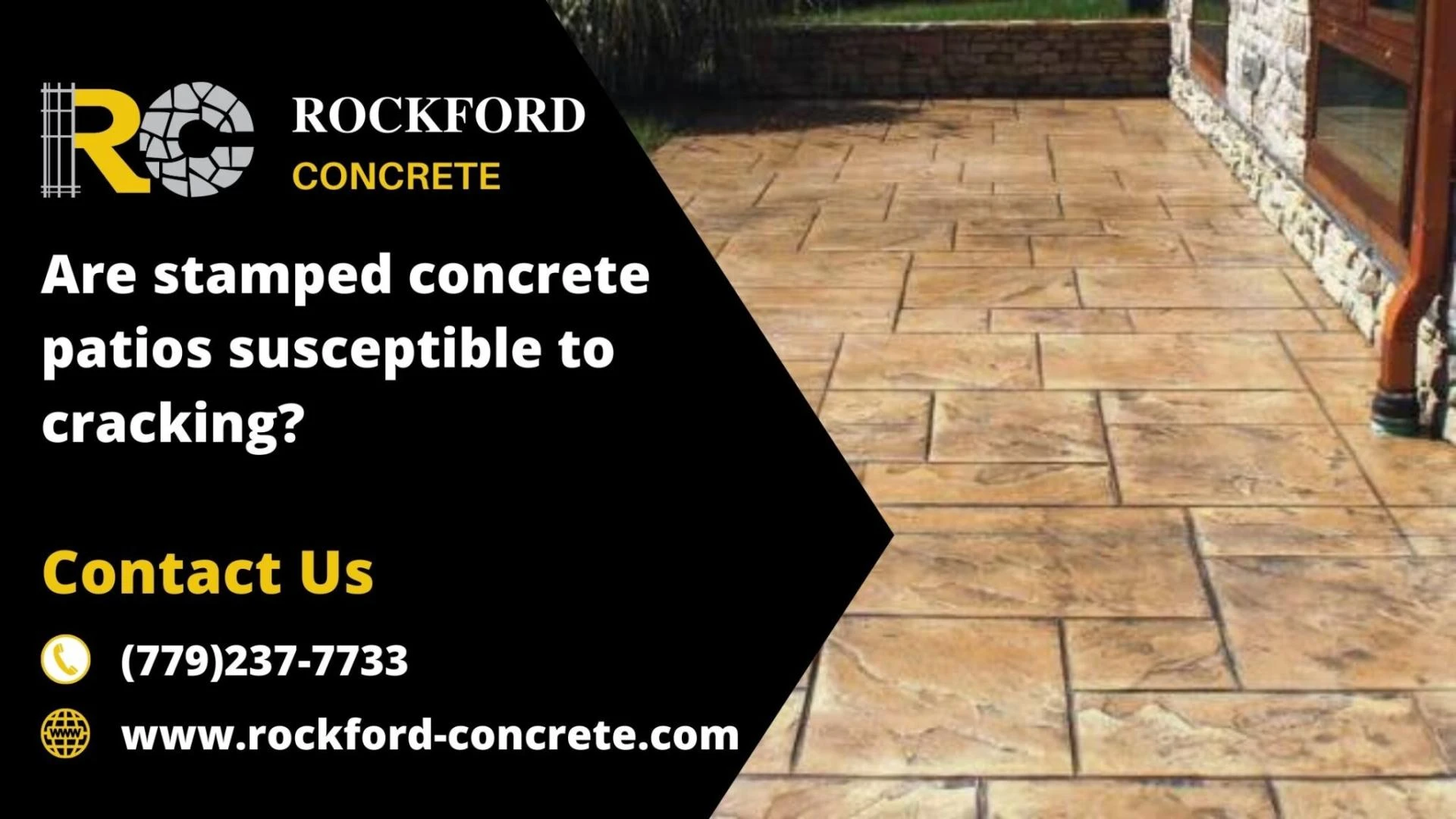 Are stamped concrete patios susceptible to cracking?