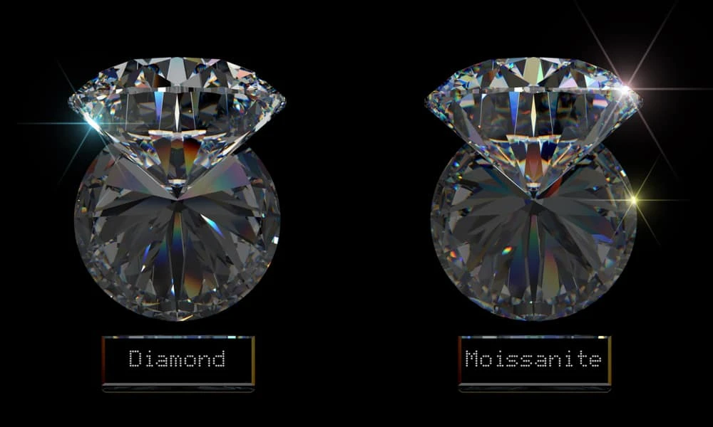 Differential between the moissanite and diamond